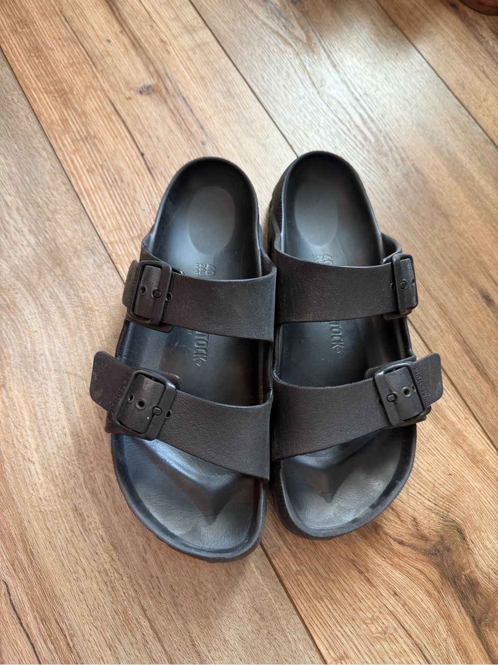 Birkenstock Women's Black Double-Buckle Slide Sandals